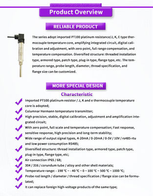 UBW400 Customized Temperature Sensors for ODM Support UNIVO  High Precision Range Probe