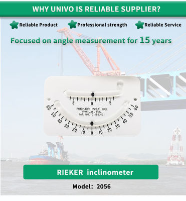 Rieker 2056Y 60° Precision Inclinometer Glass Tube 100% Polycarbonate Case Material