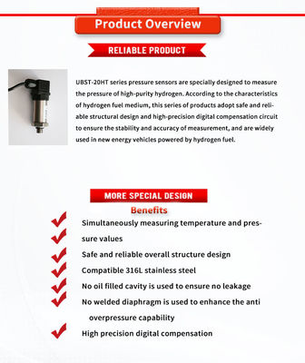 UBST-20HT Hydrogen System Pressure Sensors with Wide Operating Temperature Range
