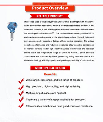 UBST-100Y Sapphire GP AP VG 4-20mA 1-5V 0.5%F.S 0.25%F.S Hydrogen Pressure Sensors