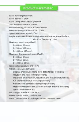 UBZD1000Y Laser Measurement Instruments For Displacement And Acceleration Detection